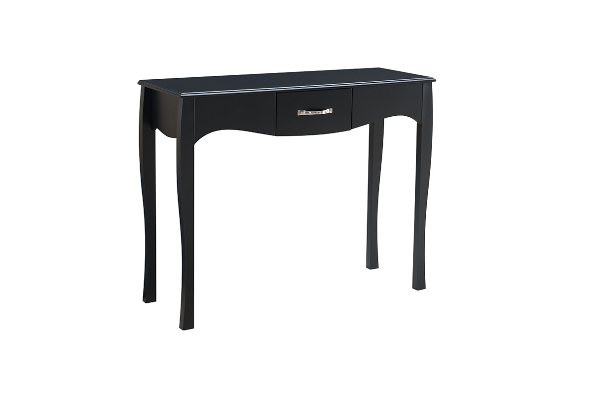 Console design baroque laqu�e noir MARGOT