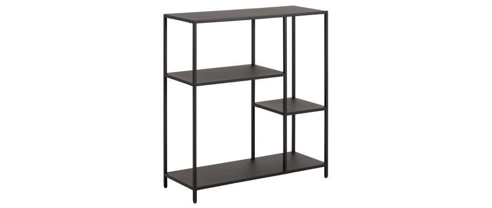 Console design en m�tal noir L80 cm PODIUM