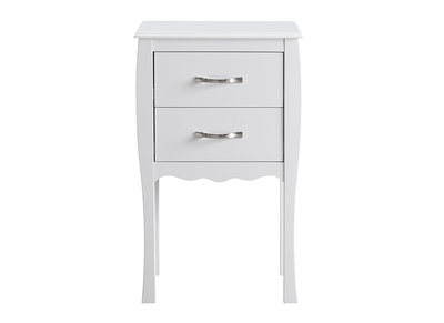 Console design laqu&eacute;e blanc 2 tiroirs MARGOT