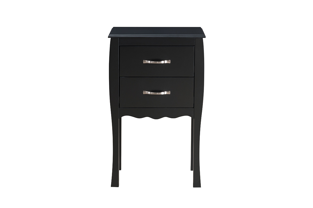 Console design laqu�e noir 2 tiroirs MARGOT