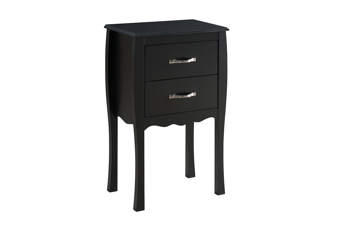 Console design laqu�e noir 2 tiroirs MARGOT