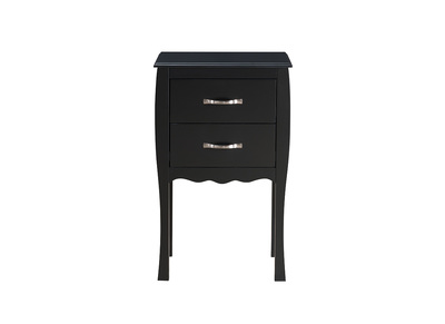 Console design laqu&eacute;e noir 2 tiroirs MARGOT