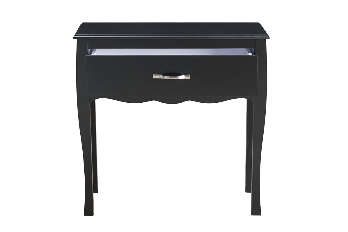 Console design noir mat 1 tiroir MARGOT