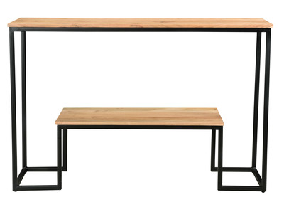 Console en acacia et m&eacute;tal GRENELLE