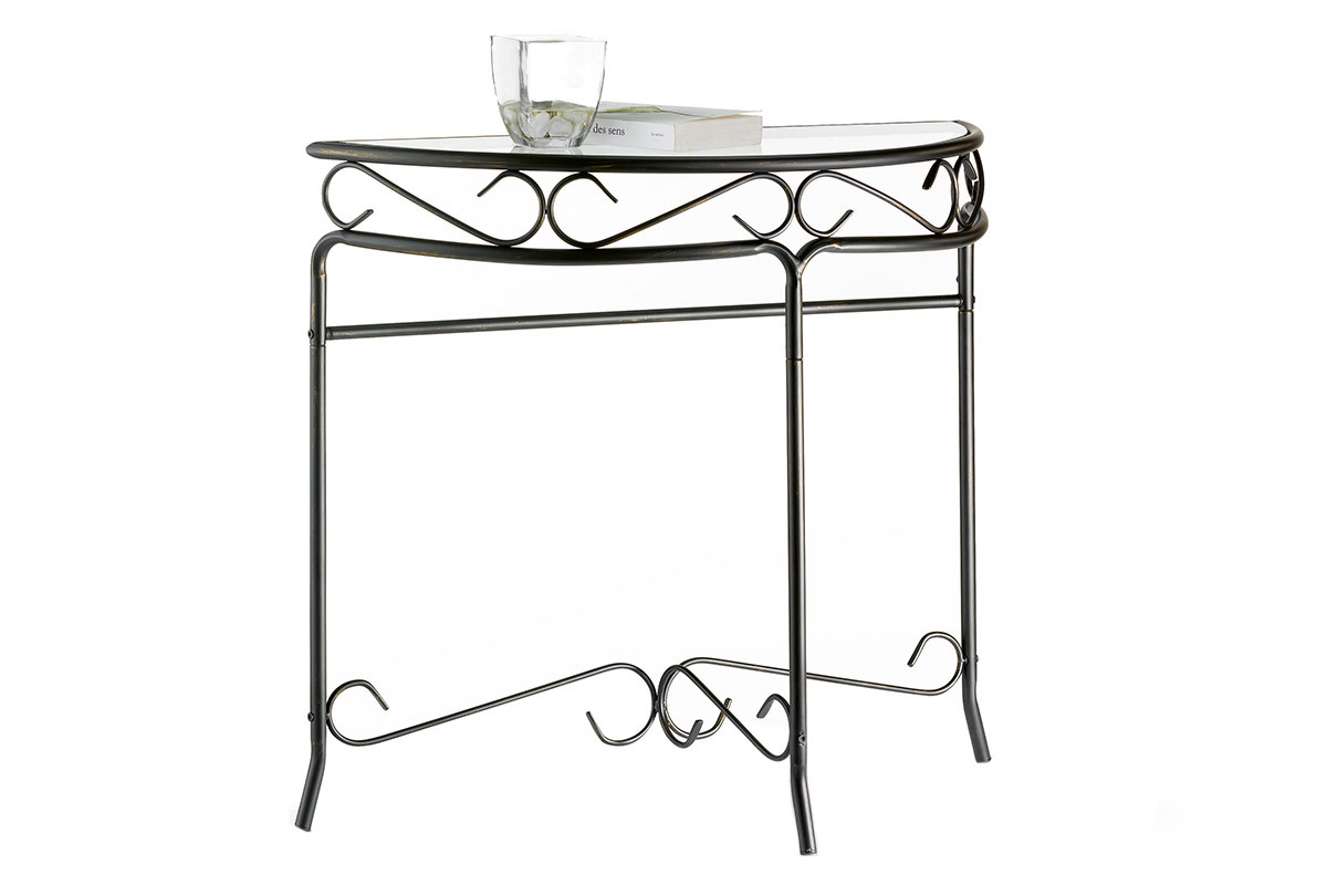 Console en acier et verre tremp� FLORENCE