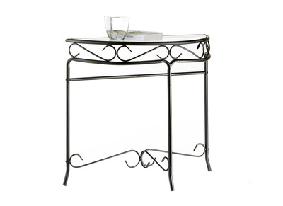 Console en acier et verre tremp&eacute; FLORENCE