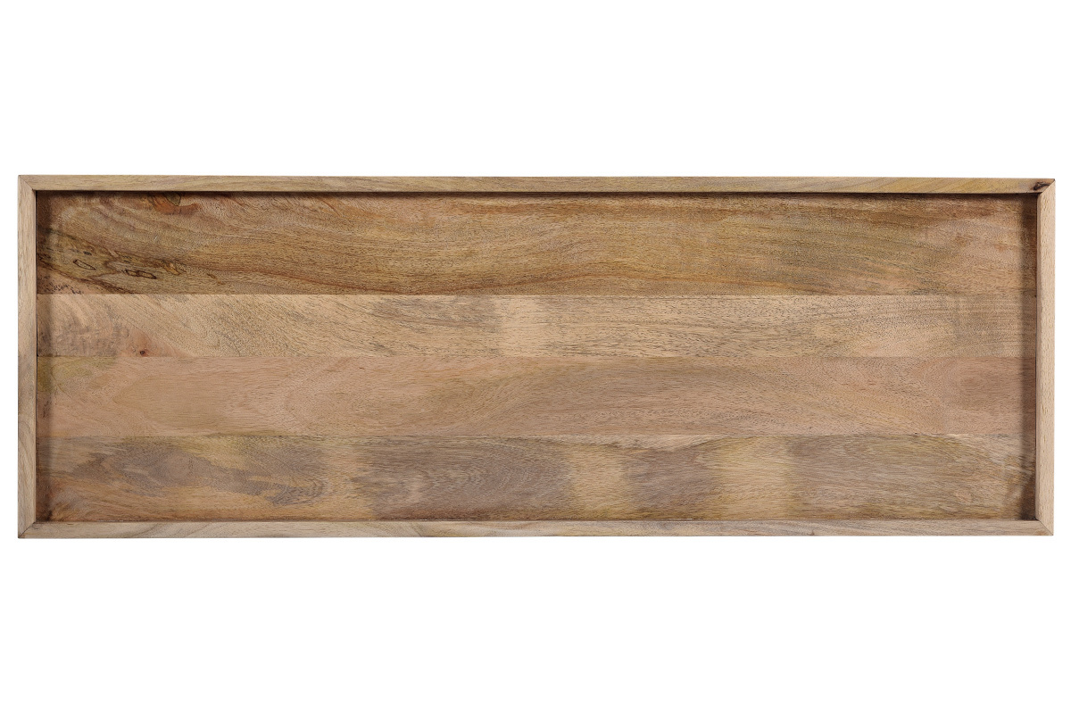 Console en bois manguier massif et mtal noir L110 cm FRAME