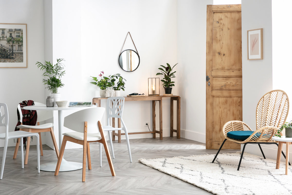 Console extensible en manguier massif SHUTTERS
