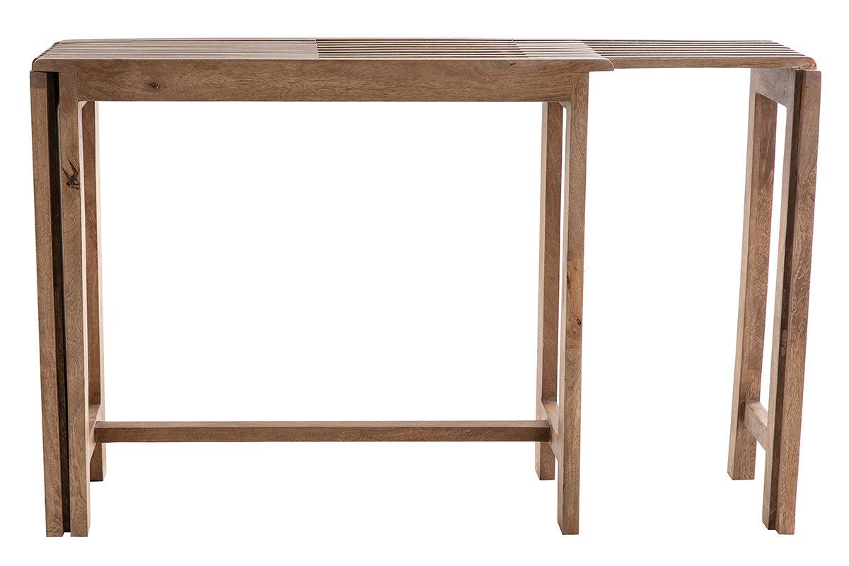 Console extensible en manguier massif SHUTTERS