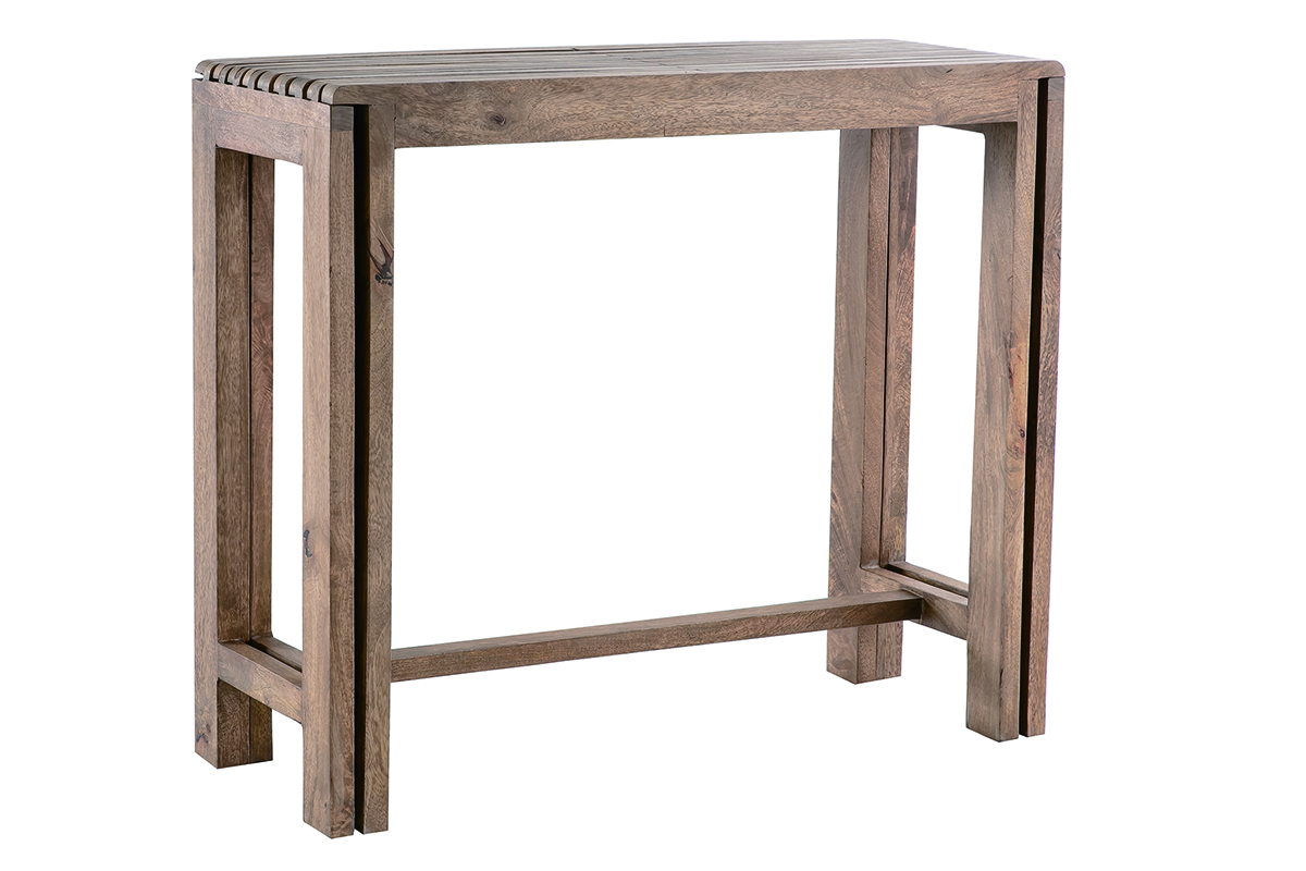 Console extensible en manguier massif SHUTTERS
