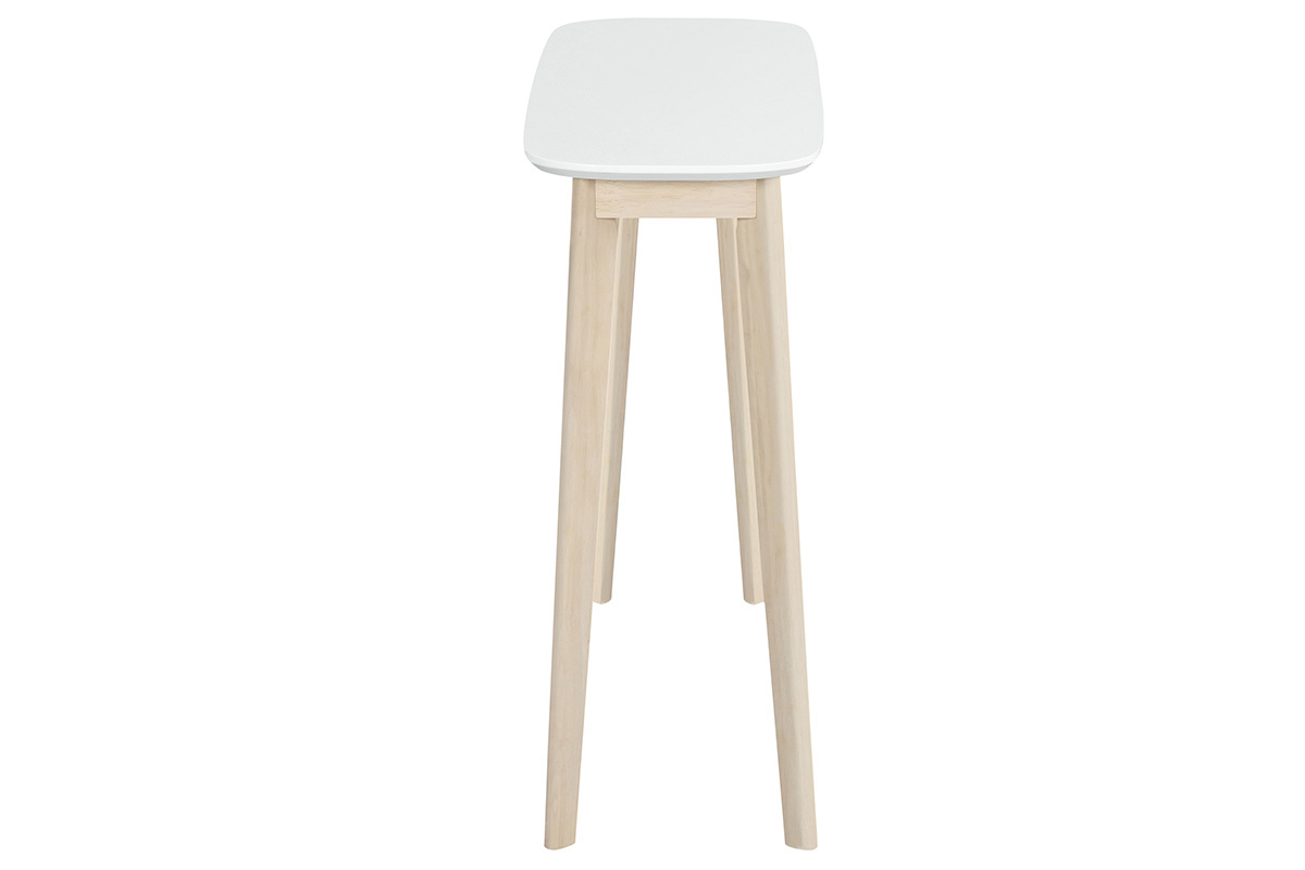 Console scandinave blanc et bois clair LEENA