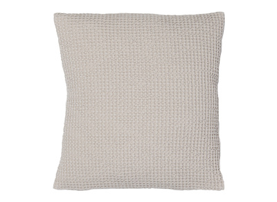 Coussin en coton lav&eacute; couleur lin 45 x 45 cm YAM