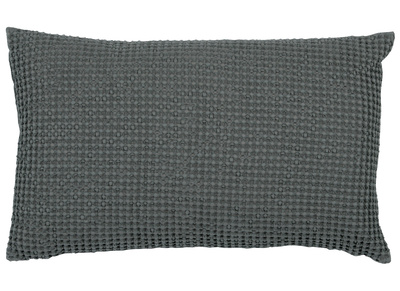 Coussin en coton lav&eacute; gris 30 x 50 cm YAM
