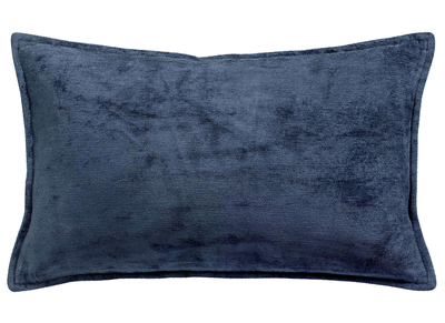 Coussin en velours bleu 30 x 50 cm ALOU