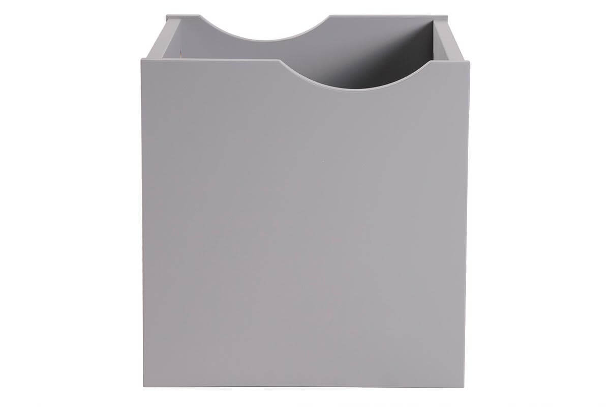 Cube de rangement laqu� gris mat KIDDO