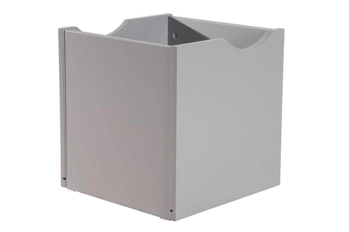 Cube de rangement laqu� gris mat KIDDO