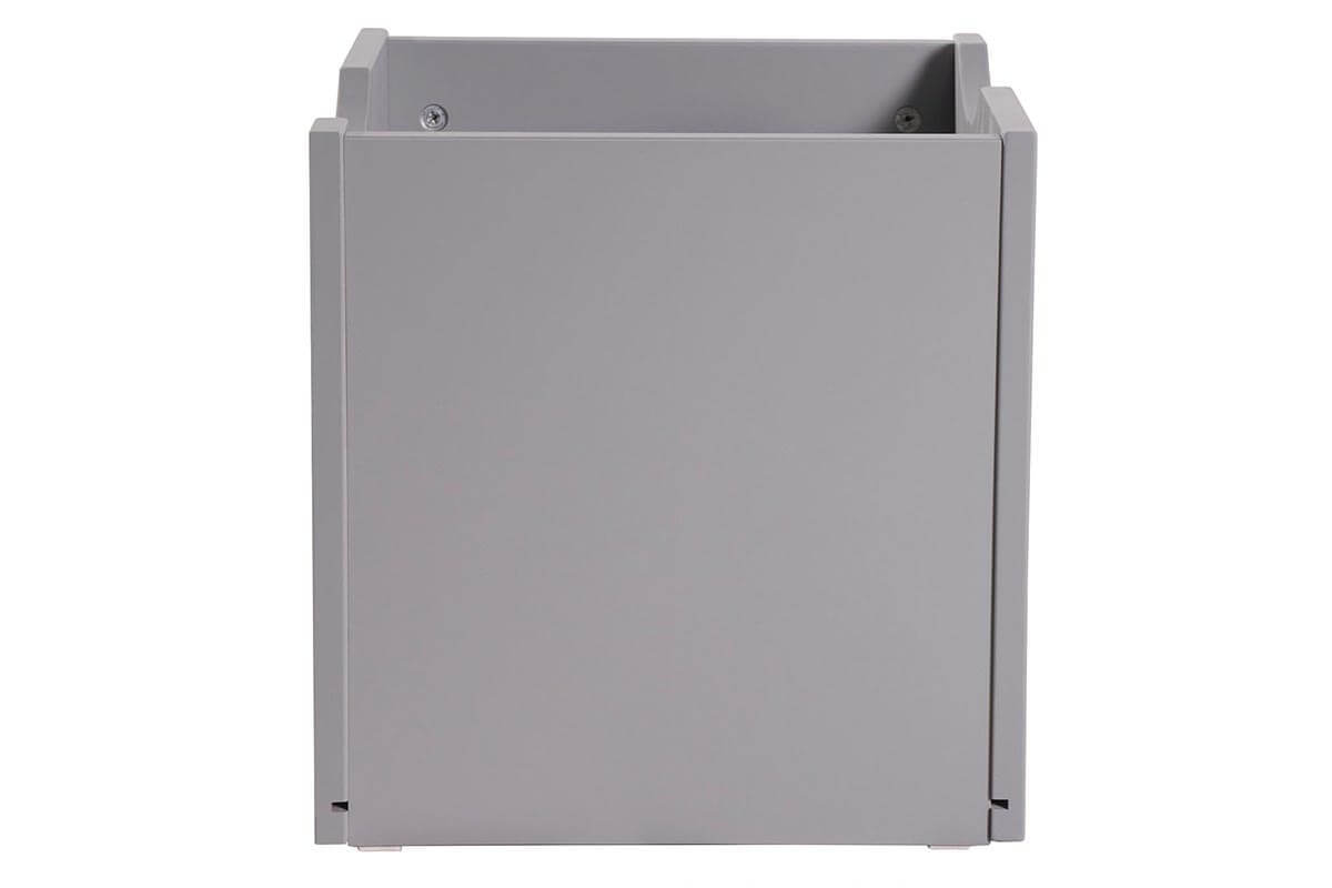 Cube de rangement laqu� gris mat KIDDO