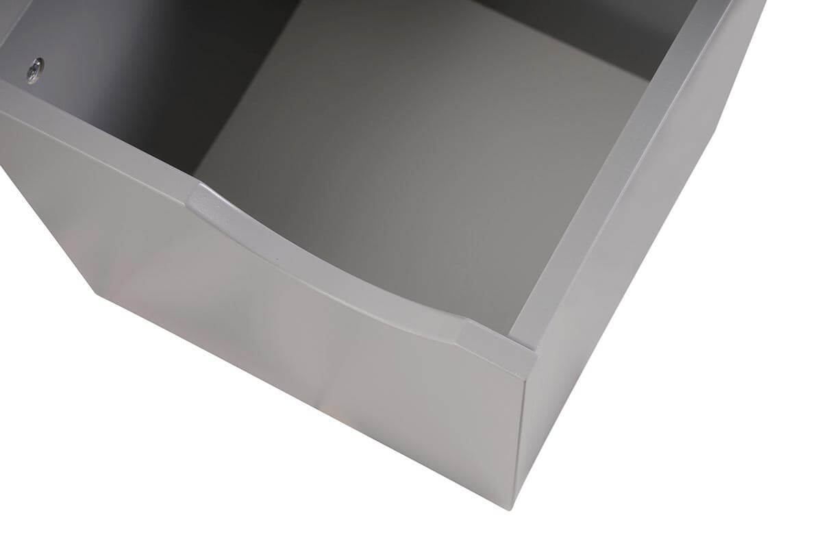 Cube de rangement laqu� gris mat KIDDO