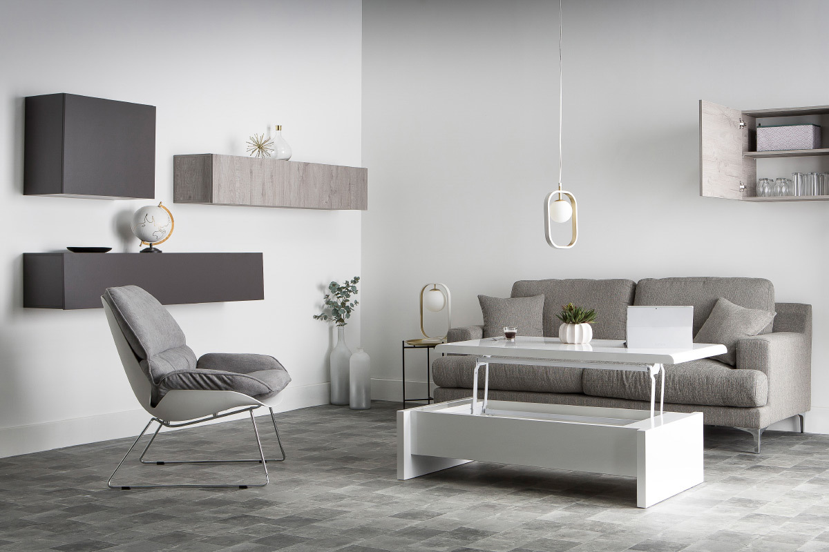 Elment mural COLORED Carr gris anthracite mat