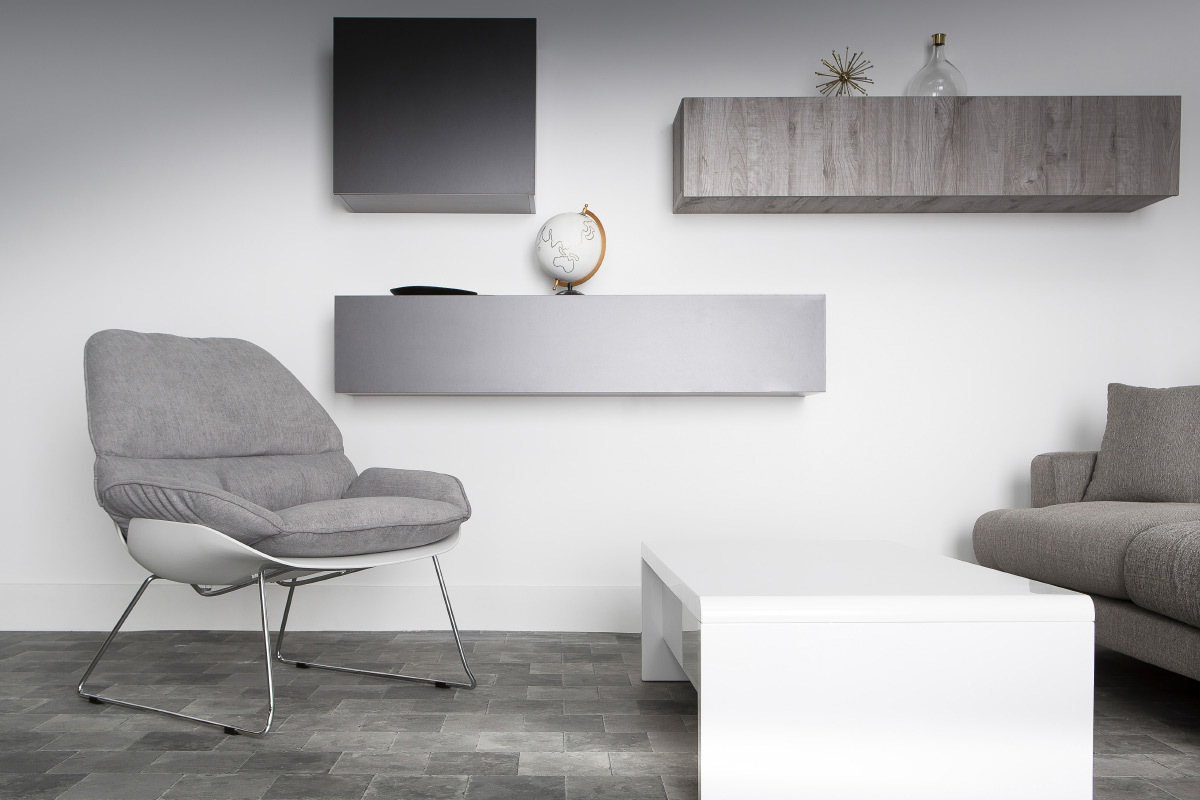 Elment mural COLORED Carr gris anthracite mat