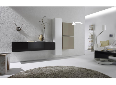 El&eacute;ment mural COLORED Carr&eacute; Laqu&eacute; Ecru