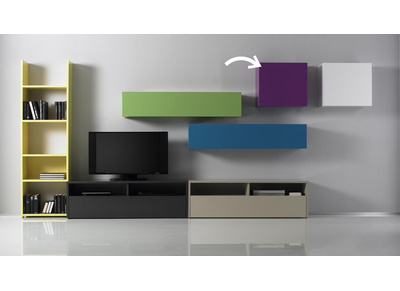 El&eacute;ment mural COLORED Carr&eacute; Laqu&eacute; Lilas