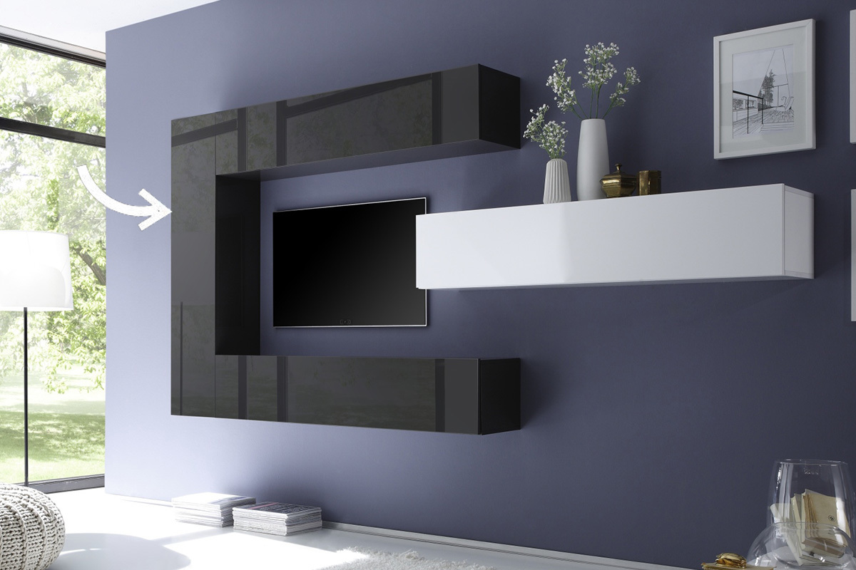 �l�ment mural design vertical gris anthracite laqu� COLORED V2