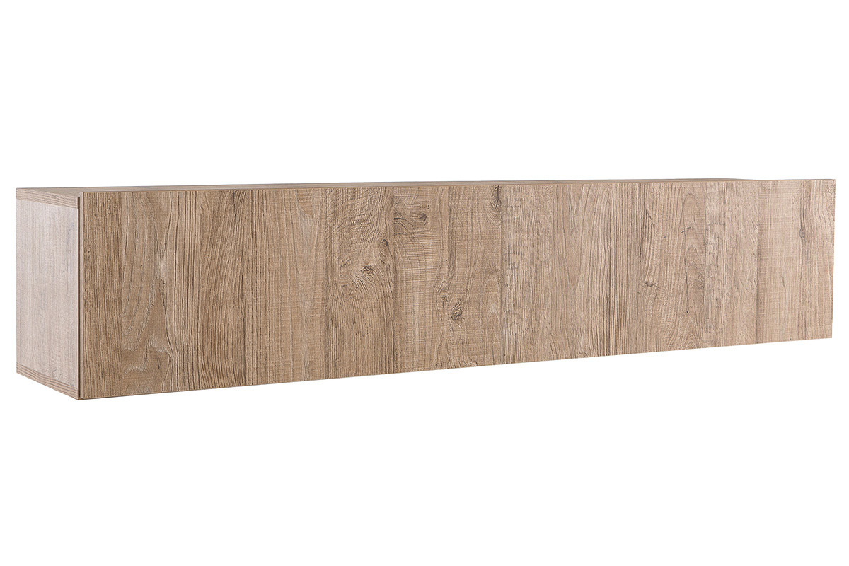 lment mural TV design bois miel horizontal COLORED V2
