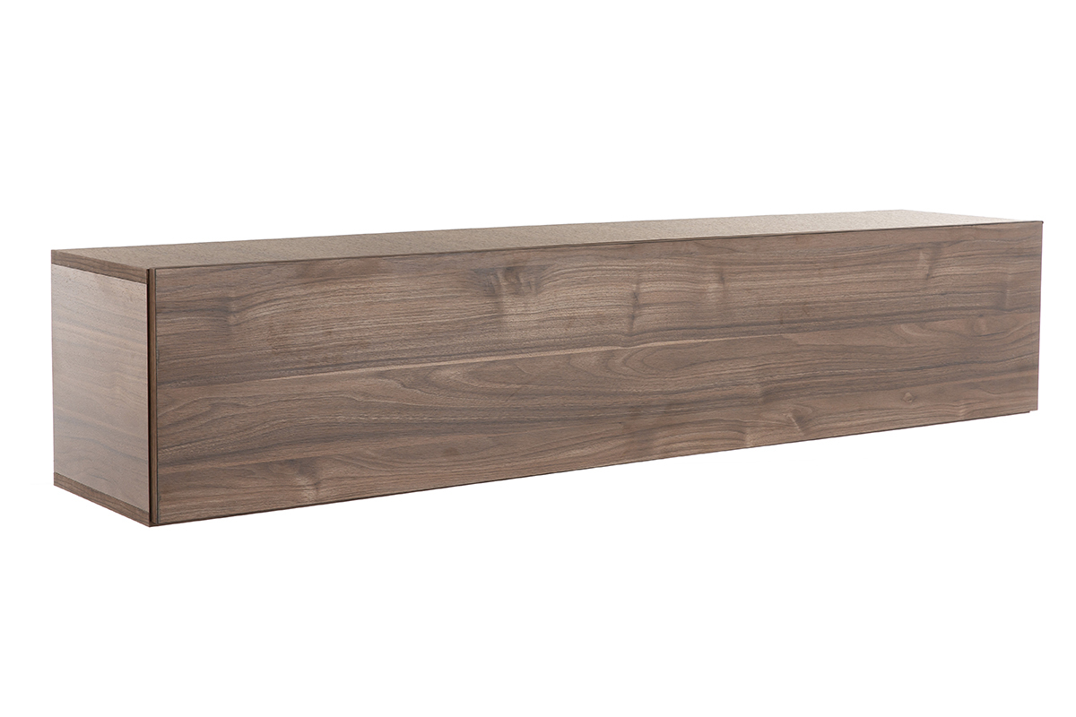 lment mural TV horizontal finition bois fonc noyer L137.5 cm ETERNEL