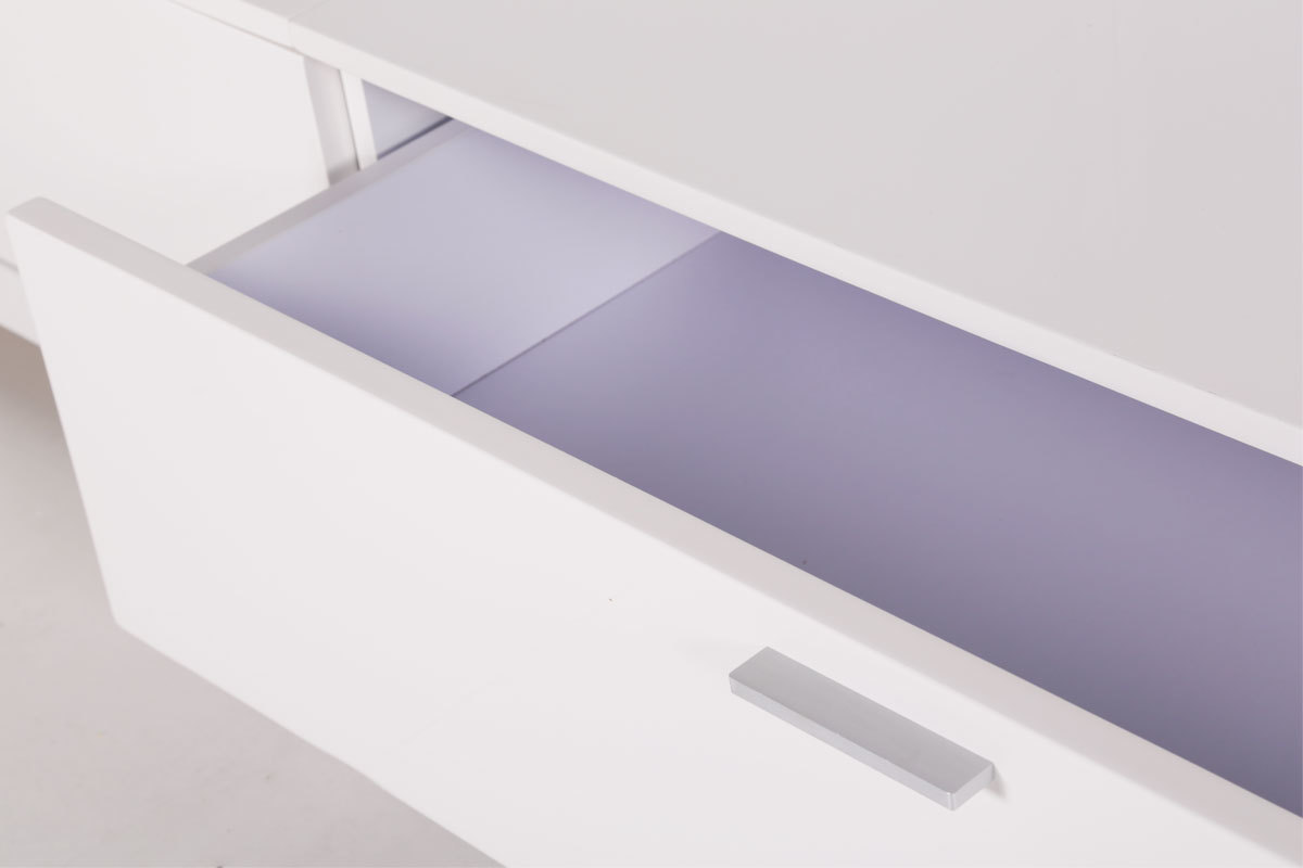 Ensemble mural TV design blanc brillant ODEON