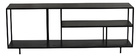 &Eacute;tag&egrave;re basse meuble TV design en m&eacute;tal noir L160 cm KARL
