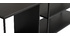 &Eacute;tag&egrave;re basse meuble TV design en m&eacute;tal noir L160 cm KARL