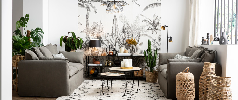 �tag�re basse meuble TV design en m�tal noir L160 cm KARL