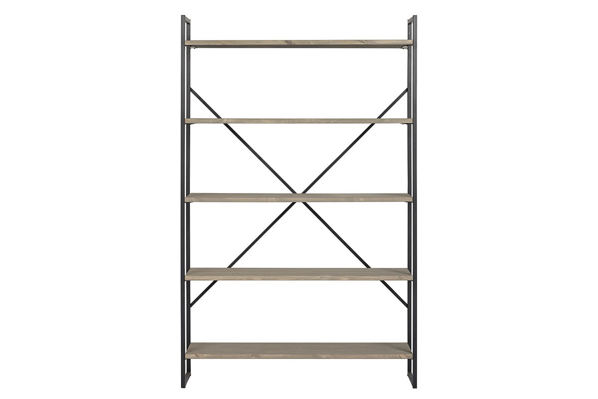 �tag�re biblioth�que industrielle m�tal et pin CROSS