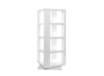 Etag&egrave;re biblioth&egrave;que rotative design laqu&eacute;e blanc MAX