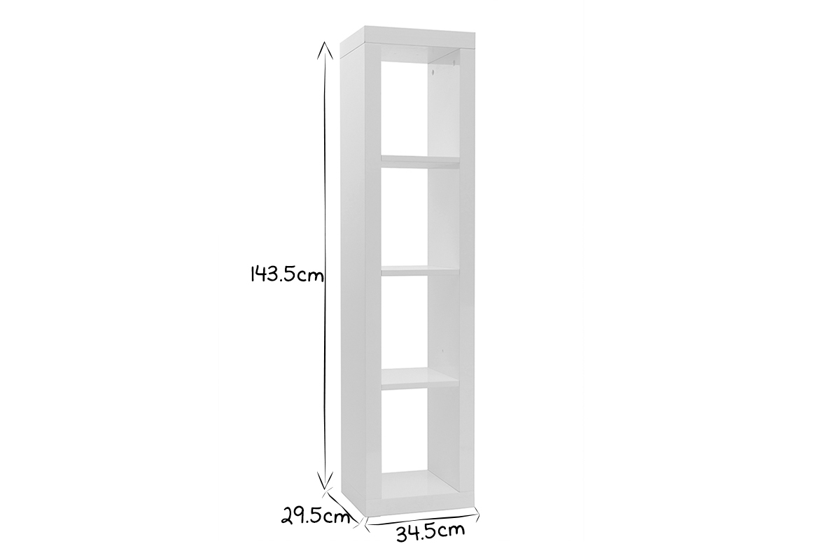 Etag�re design laqu�e blanche HAILY