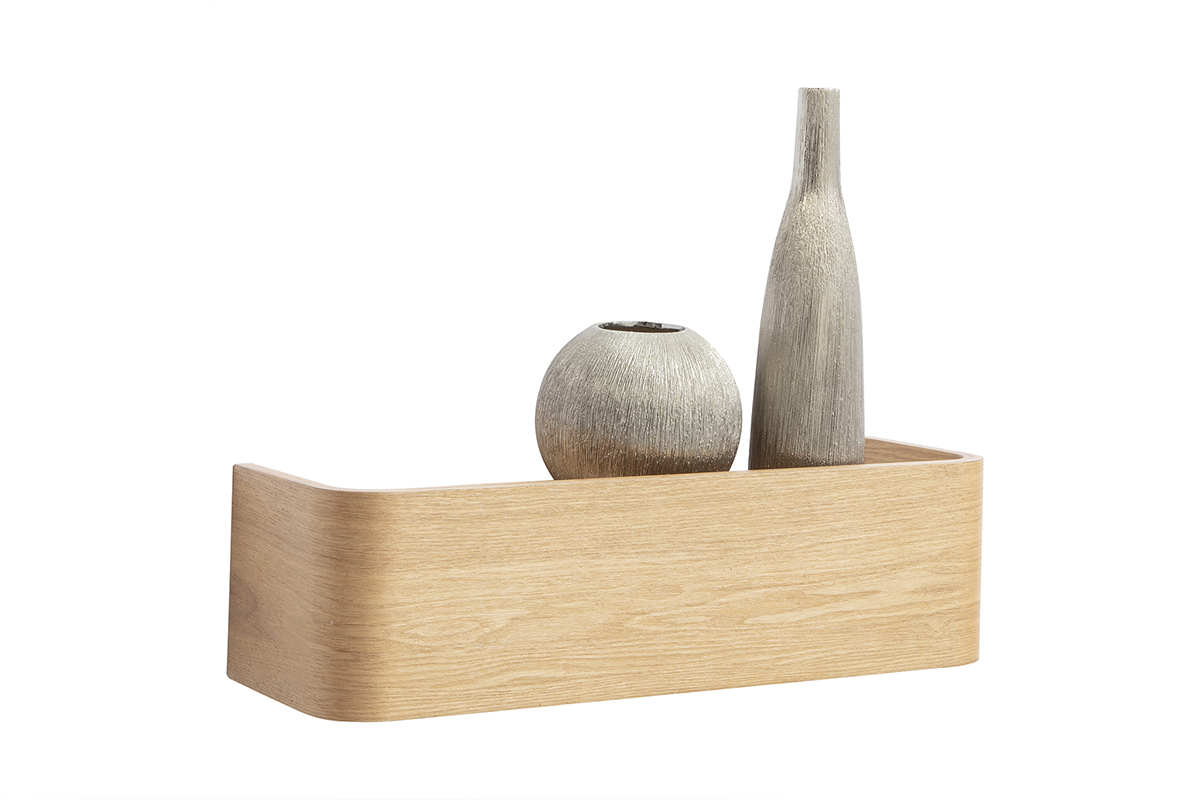 Etagre murale bois clair frne L40 cm HOPE