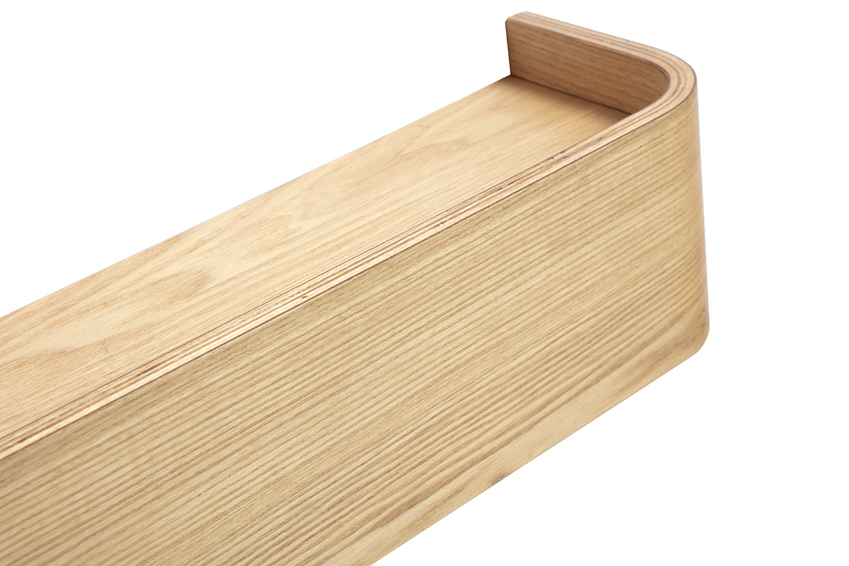 Etag�re murale bois clair fr�ne L90 cm HOPE