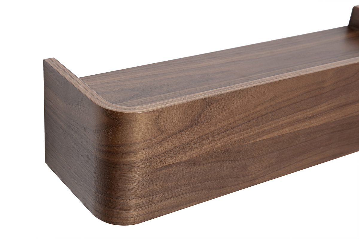 Etag�re murale bois fonc� noyer L48 cm HOPE