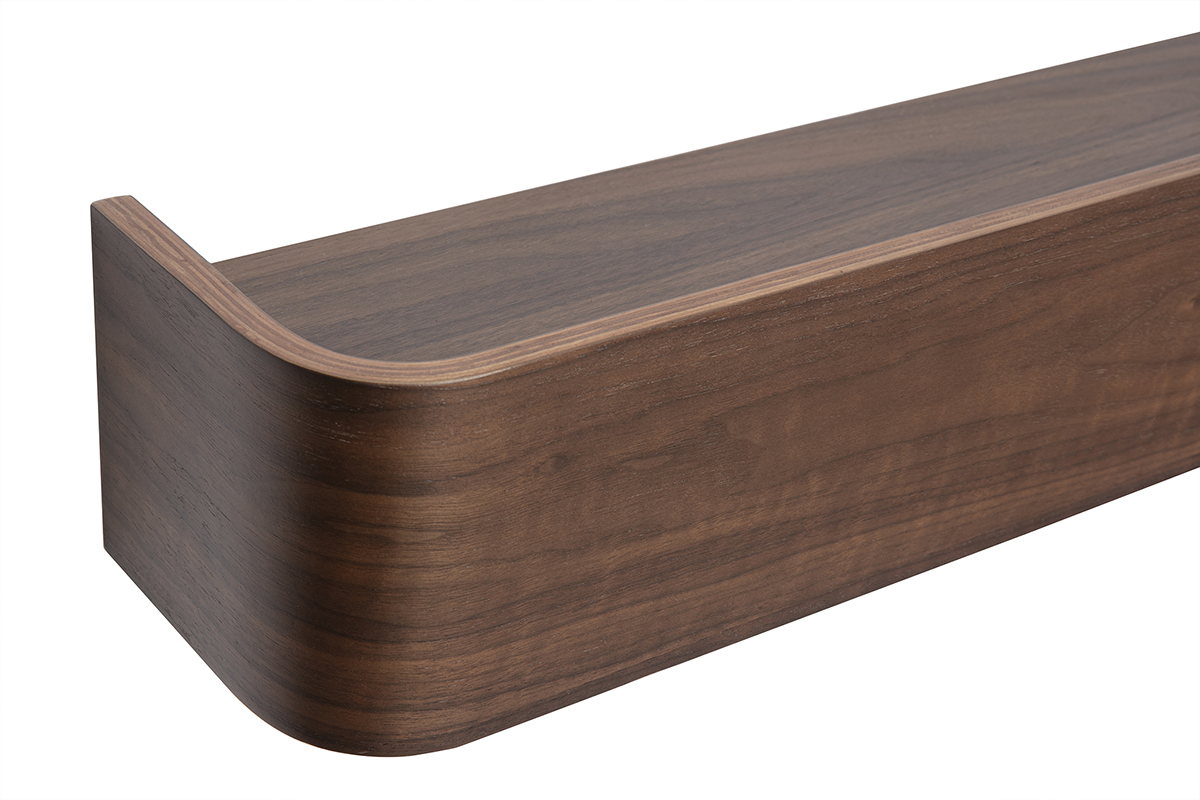 Etag�re murale bois fonc� noyer L90 cm HOPE