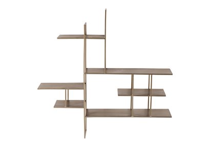 Etag&egrave;re murale en m&eacute;tal gris antique L91 x H87 cm DINA