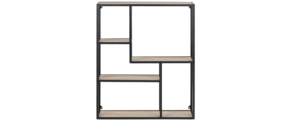 �tag�re murale industrielle m�tal et bois TRESCA