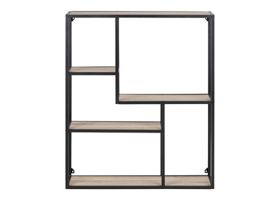 &Eacute;tag&egrave;re murale industrielle m&eacute;tal et bois TRESCA