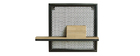 &Eacute;tag&egrave;re murale industrielle m&eacute;tal et manguier massif L50 cm RACK