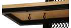 &Eacute;tag&egrave;re murale industrielle m&eacute;tal et manguier massif L50 cm RACK
