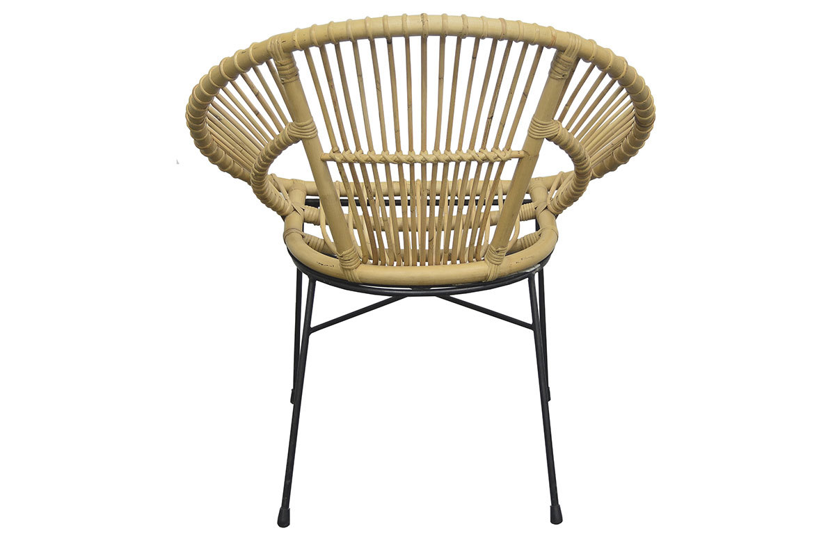 Fauteuil corbeille en rotin naturel MALACCA