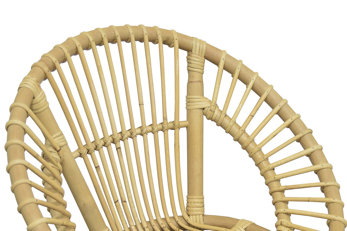 Fauteuil corbeille en rotin naturel MALACCA