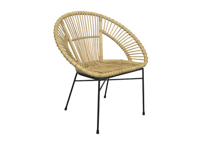 Fauteuil corbeille en rotin naturel MALACCA