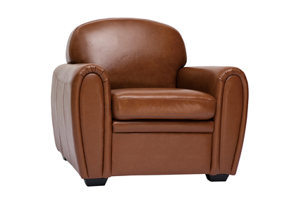 Fauteuil cuir vintage marron CLUB