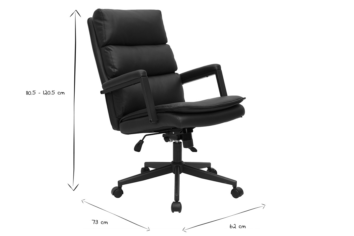 Fauteuil de bureau � roulettes noir SAEL